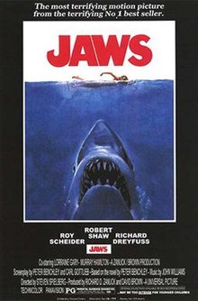 Jaws Movie Poster - on Foxtel Movie Greats